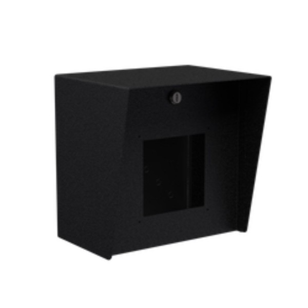 10" x 10" Steel Housing for Zenitel P-3100, P3101 Intercoms (Powder-Coated Black) - 1010HOU-ZENI-01-CRS
