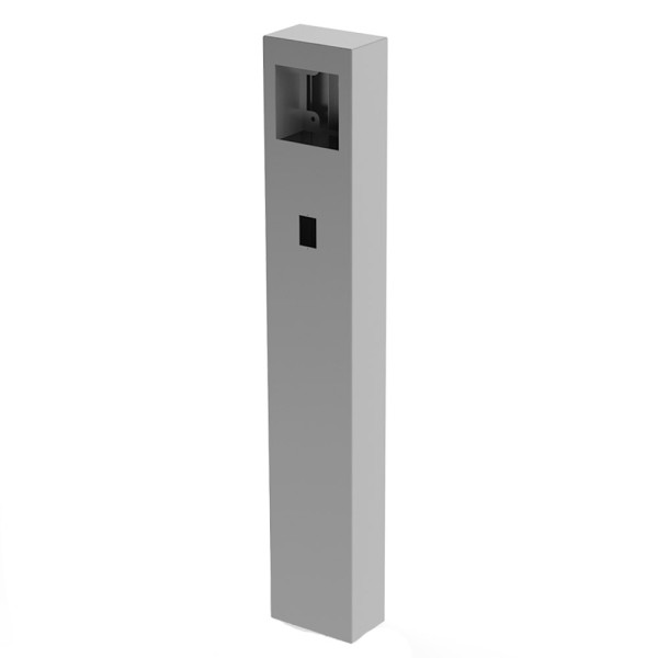 60" ADA Compliant Stainless Steel Square Heavy Duty Tower Style Pedestal (In-Ground) For Knox Box 106TOW-PRO-001-304