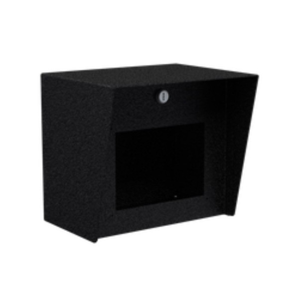 10" x 9" Steel Housing for Zenitel P-3102, P-3130 Intercoms (Powder-Coated Black) - 109HOU-ZENI-01-CRS
