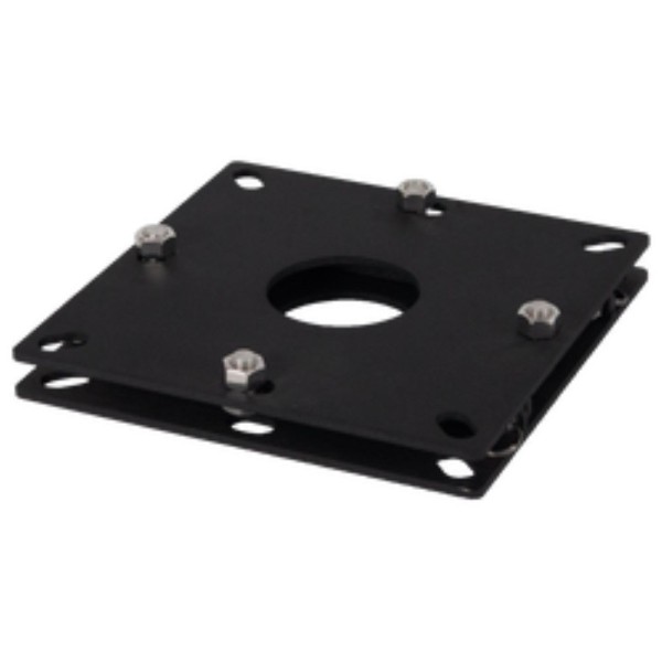 12" X 12" Steel Lay-Down Base Plate for 4" x 4" Gooseneck Pedestals (Powder-Coated Black) - 1212LAY-PRO-01-CRS