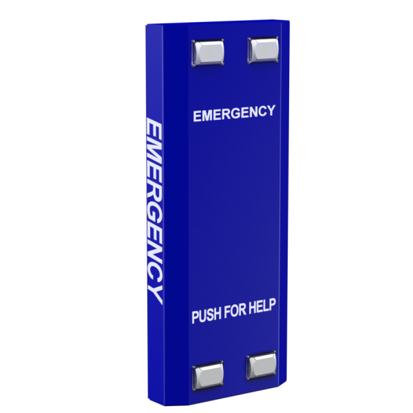 PRO Emergency Wall Station with Blue Powdercoat Finish - 156STA-EMER-02-ALU
