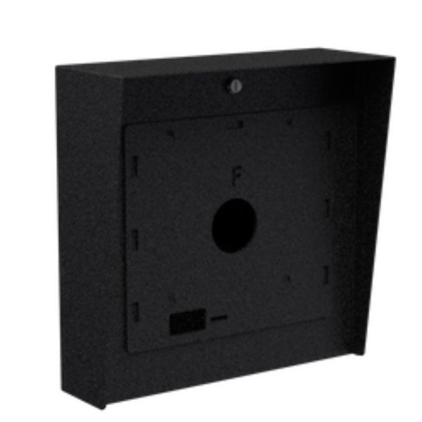 16" x 16" Steel Square Housing with Cutout for ButterflyMX 11.6" Recessed Video Intercom (Powder-Coated Black) - 1616HOU-BUT-01-CRS