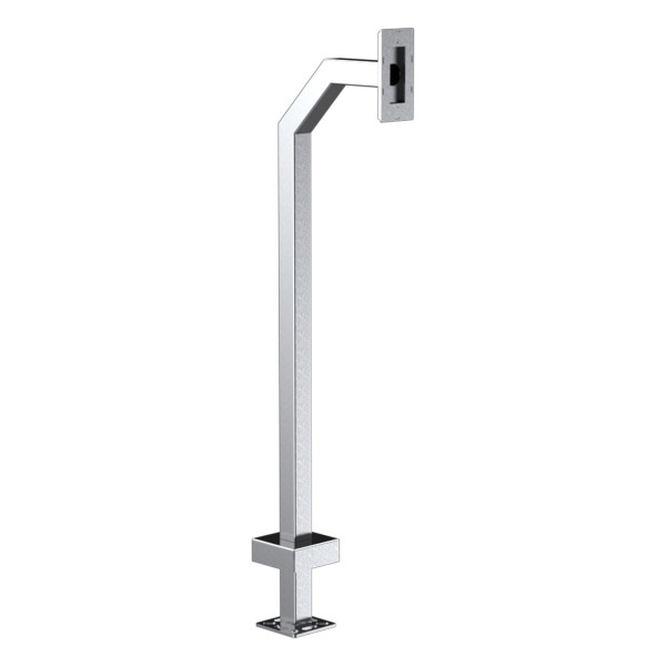 48" Stainless Steel Gooseneck Pedestal for 2NIP One Surface - 22PE1-2NIP-05-304
