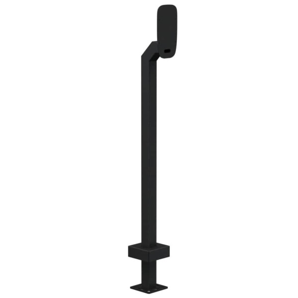 44" Steel Gooseneck Pedestal with 4 1/2" Neck for ButterflyMX 8" Surface Video Intercom (Powder-Coated Black) - 22PE1-BUT-02-CRS