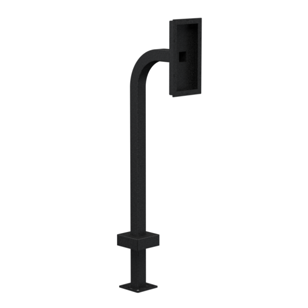 42" Steel Gooseneck Pedestal for Commend OD10 Surface 22PE1-COMM-01-CRS