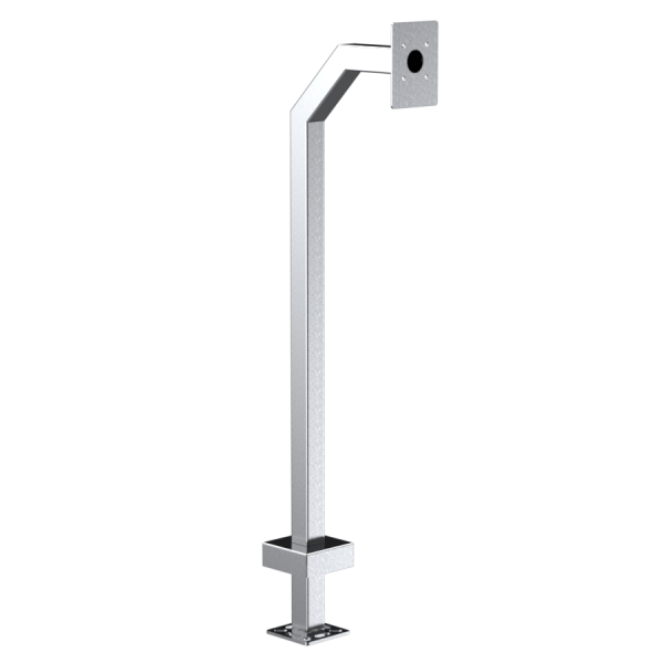 48" Stainless Steel Gooseneck Pedestal for Doorking 1402 - 22PE1-DORK-01-304