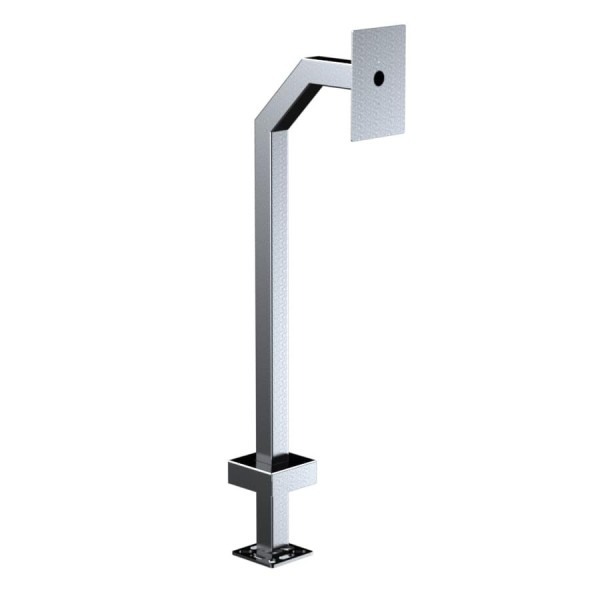 42" Stainless Steel Gooseneck Pedestal for Farpointe P-710 HA (Brushed Stainless)  