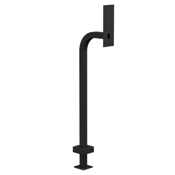 48" Steel Gooseneck Pedestal for Swiftlane Swiftreader X (Powder-Coated Black) 