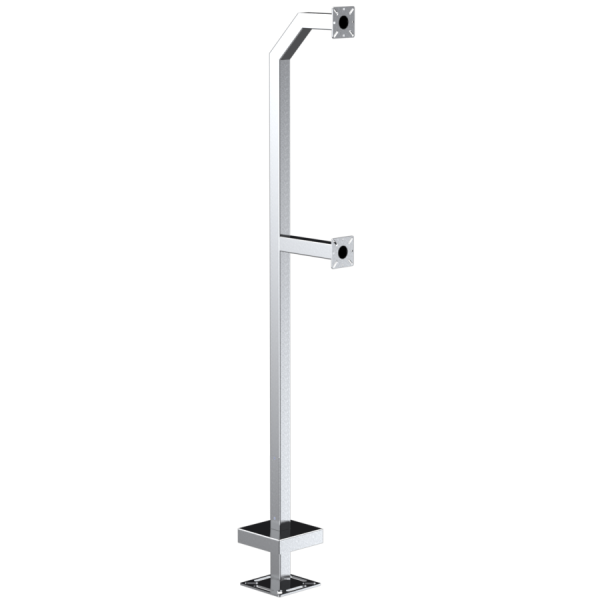 78" Dual Height Stainless Pedestal - Single Channel - 22PE2-EBMU-02-304