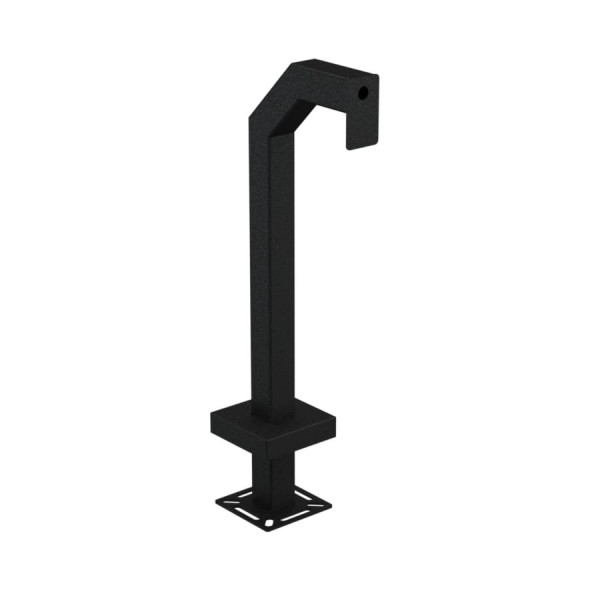 42" Steel Gooseneck Pedestal for 2N IP Access Unit M (Powder-Coated Black) - 33PE1-2N IP-04-CRS