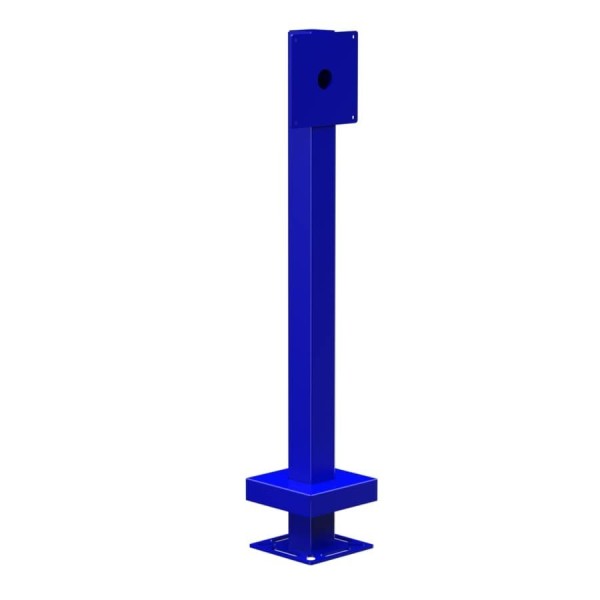 46" Heavy-Duty Steel Emergency Wall Station Stand (Blue) Pad Mount - 33PE1-EMER-01-CRS