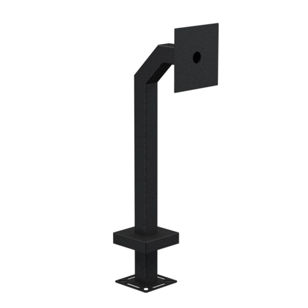 42" Steel Gooseneck Pedestal for Farpointe P-900 HA (Powder-Coated Black)  