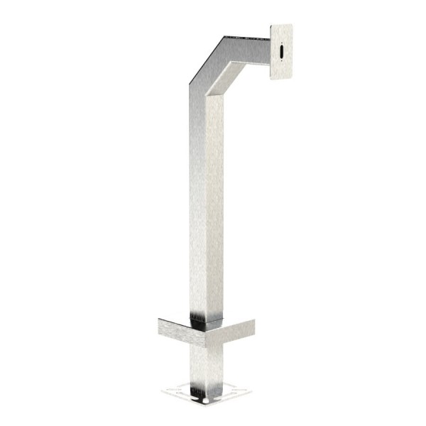 42" Stainless Steel Gooseneck Pedestal For Surface Mount RDRSR (Brushed Stainless)  