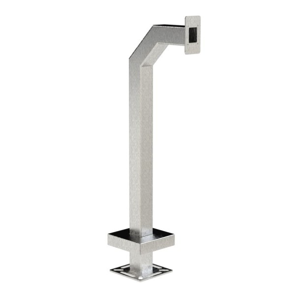 42" Stainless Steel Gooseneck Pedestal for Surface Mount RDRQR (Brushed Stainless)