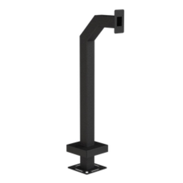 42" Steel Gooseneck Pedestal for Surface Mount RDRQR (Powder-Coated Black) - 33PE1-PDK-03-CRS