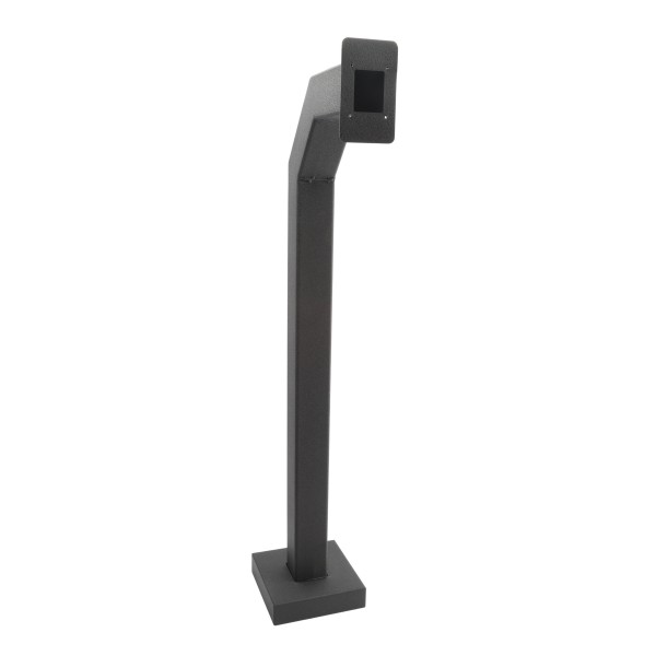 42" Steel Gooseneck Pedestal for Surface Mount RDRQR (Powder-Coated Black) - 33PE1-PDK-03-CRS