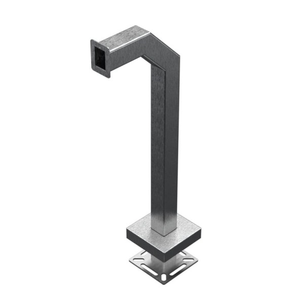 42" Stainless Steel Gooseneck Pedestal for Surface Mount Single Gang Cutout (Brushed Stainless) - 33PE1-PPRO-01-304