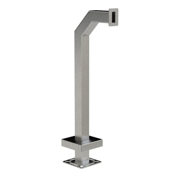 42" Stainless Steel Gooseneck Pedestal for Single Gang Surface Mount Devices (Brushed Stainless)  