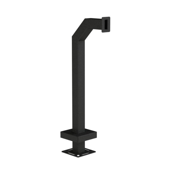 42" Steel Gooseneck Pedestal for Single Gang Surface Mount Devices (Powder-Coated Black)  