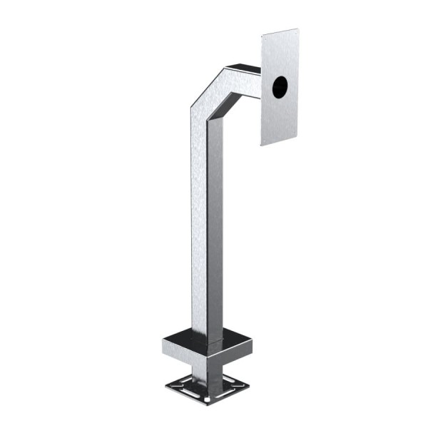 42" Heavy Duty Architectural Stainless Steel Pedestal for Zenitel TFIX, TFIE, EAPII, EAPFX Industrial Intercoms (Brushed Stainless) 