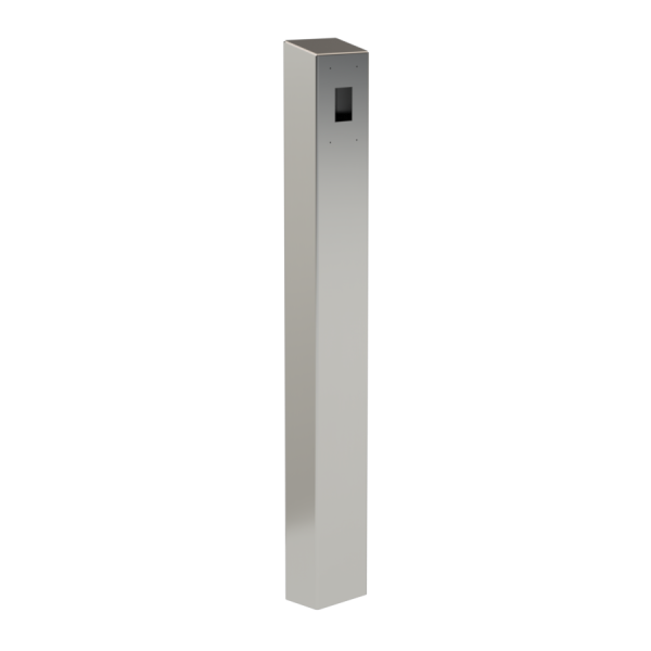 47" Stainless Steel Tapered Top Pedestal Tower for Aiphone JO-DV Video Doorbell (Brushed Stainless) - 64TOW-AIP-01-304 (Default)