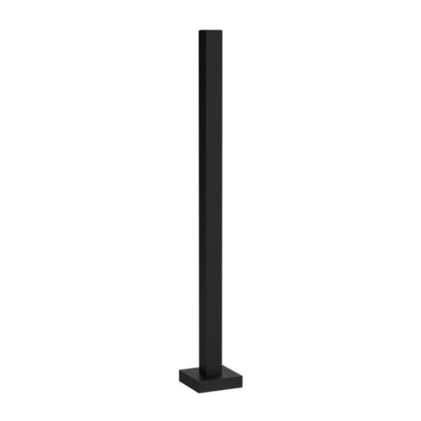 10ft Camera Pole, Steel, Black, 6" x 6" Mount