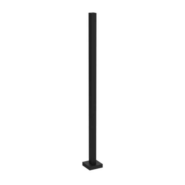 14ft Camera Pole, Steel, Black, 6" x 6" Mount