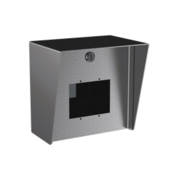 8" x 8" Heavy Duty Stainless Steel Square Housing with Overhang for AXIS Communications I8016-LVE (Brushed Stainless) - 88HOU-AXIS-01-304