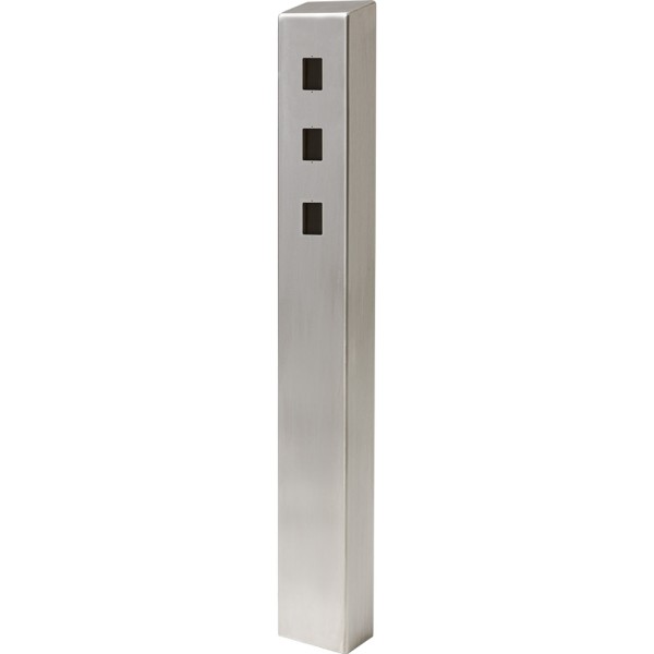 47" ADA Compliant Stainless Steel Square Heavy Duty Tower Style Pedestal (In-Ground) ADA-SS-TWR-47x4x6-3