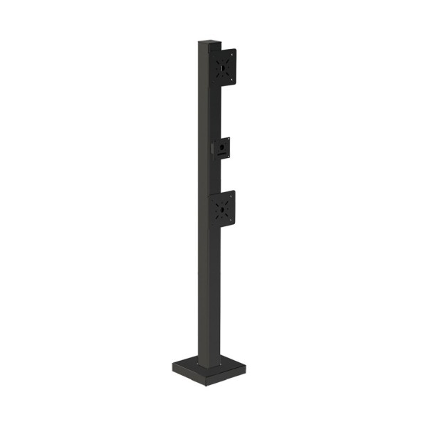 77" Heavy-Duty Triple Head Gooseneck Pedestal For Special Projects (Pad Mount) - HD-78-4-TSP