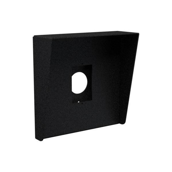 8" x 8" Steel Rain Guard Hood for Access Control Devices (Powder-Coated Black) - J-HOOD-CS-8X8