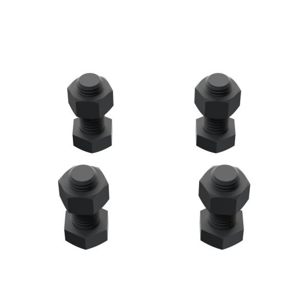 5/8" Nylon Bolts and Nuts for Break Away Bolt Kit (Powder-Coated Black) - SHEAR-625