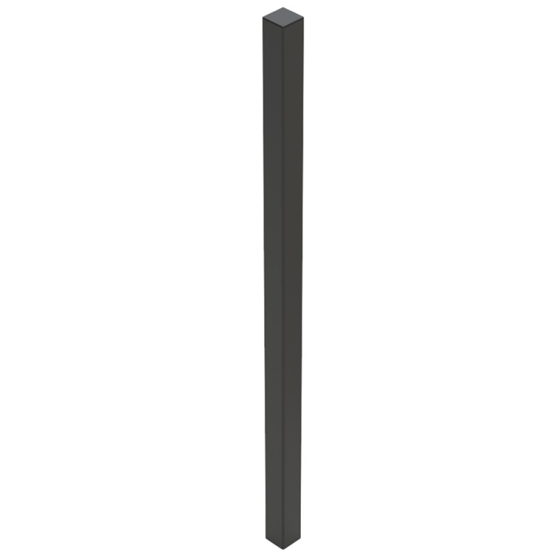 60" Black Steel Tower Photo Eye Pedestal (InGround) 60LPINBLK