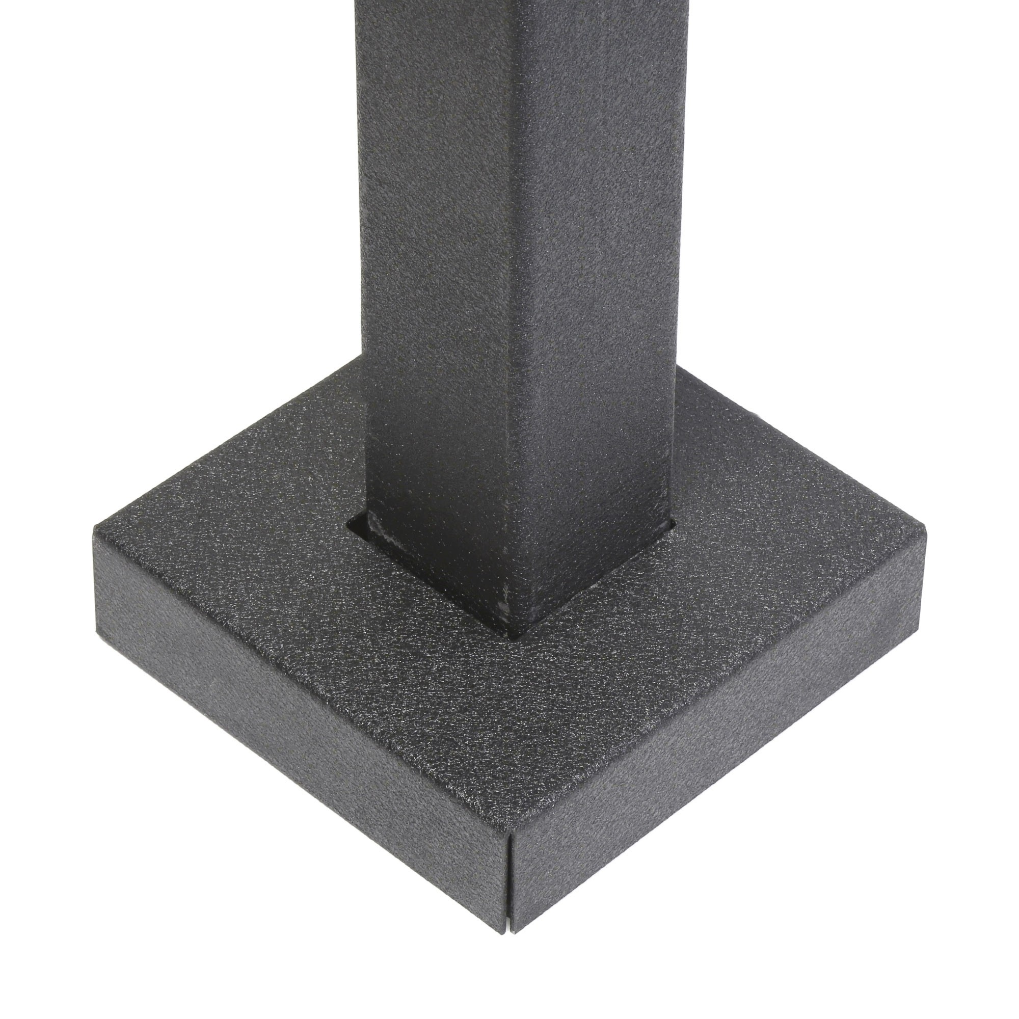 Black Square Plate Stand 4 Tall