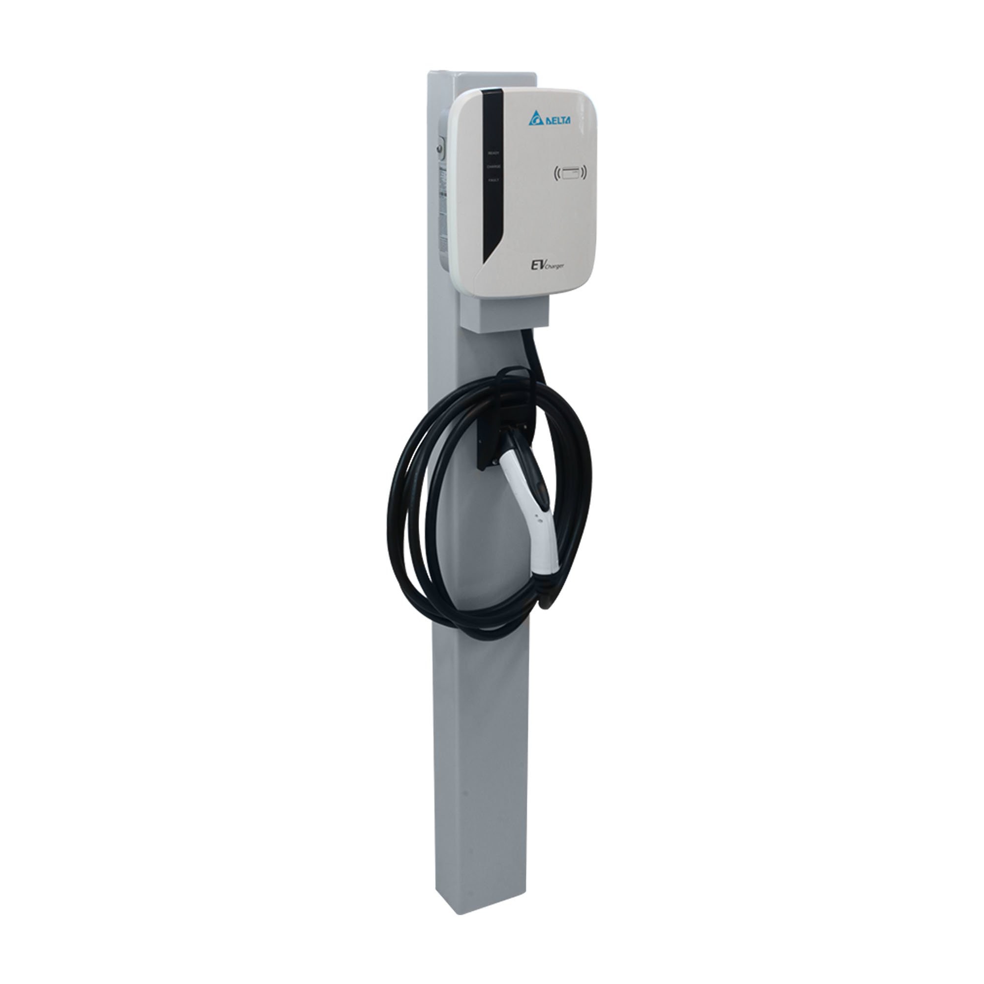 60 EV Charger Mounting Post - Brushed Stainless Steel (Compatible With  Delta - AC Mini Charging Stations)