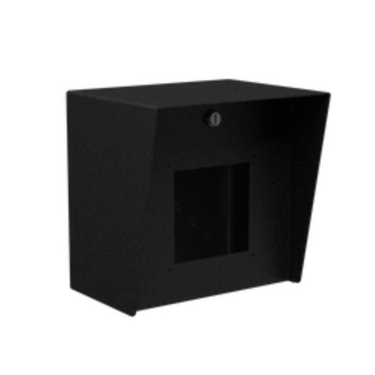 10" x 10" Steel Housing for Zenitel P-3100, P3101 Intercoms (Powder-Coated Black) - 1010HOU-ZENI-01-CRS