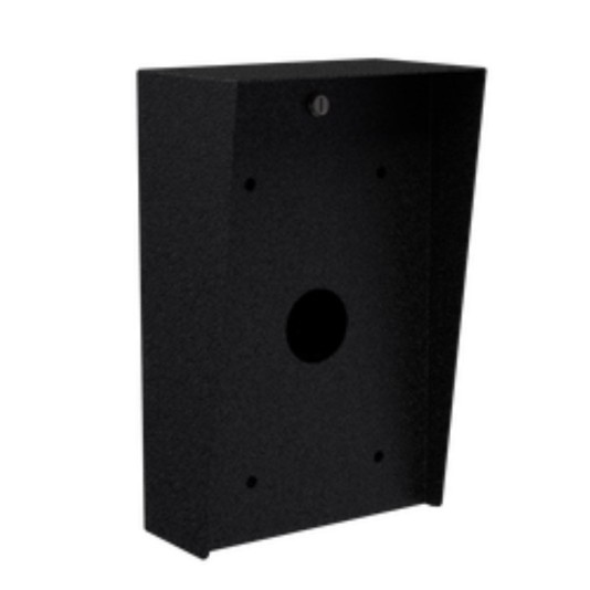 10" x 16" Steel Housing for Zenitel KNSP-01, KNSP-09 Telephones (Powder-Coated Black) - 1016HOU-ZENI-01-CRS