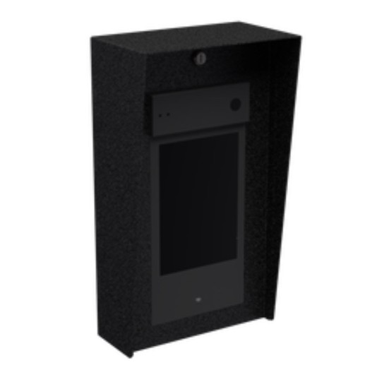 10" x 18" Steel Portrait 25-Degree Wedge Housing for 2N-IP Flush Mounts (Powder-Coated Black) - 1018HOU-PRO-01-CRS