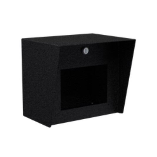 10" x 9" Steel Housing for Zenitel P-3102, P-3130 Intercoms (Powder-Coated Black) - 109HOU-ZENI-01-CRS