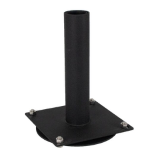 12" X 12" Steel 360-Degree Swivel Baseplate for 4" x 4" Gooseneck Pedestals (Powder-Coated Black) - 1212SWI-PRO-01-CRS