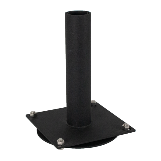 12" X 12" Steel 360-Degree Swivel Baseplate for 4" x 4" Gooseneck Pedestals (Powder-Coated Black) - 1212SWI-PRO-01-CRS