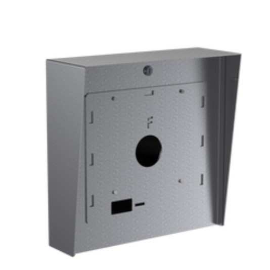 16" x 16" Stainless Steel Square Housing with Cutout for ButterflyMX 11.6" Recessed Video Intercom (Brushed Stainless) - 1616HOU-BUT-01-304