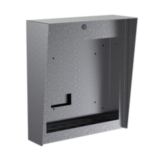 16" x 18" Steel Portrait Housing with Cutout for ButterflyMX 11.6" Recessed Video Intercom (Powder-Coated Black) - 1618HOU-BUT-01-304