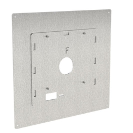 18" x 17" Stainless Steel Retro Cover Plate for ButterflyMX 11.6" Surface Video Intercom (Brushed Stainless) - 1817PLA-BUT-01-304
