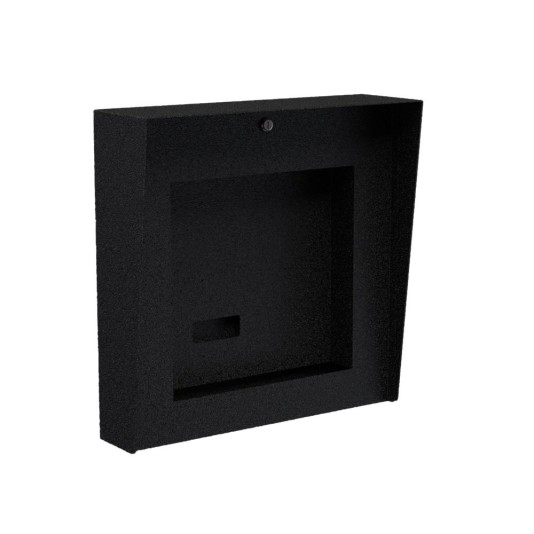 Square Black Powder-Coated Steel Housing (20" W x 20" H) for ButterflyMX 12" Intercom - 2020HOU-BUT-01-CRS