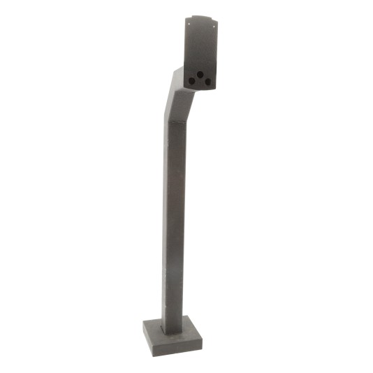 48" Steel Gooseneck Pedestal for 2N IP force and Safety (Powder-Coated Black) - 22PE1-2N IP-01-CRS (Pedestal)