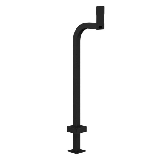 48" Steel Gooseneck Pedestal for 2N IP Force and Safety (Powder-Coated Black)  