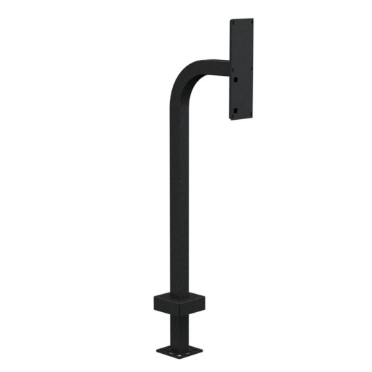 42" Steel Gooseneck Pedestal for 2N IP Verso Triple Module (Powder-Coated Black)  