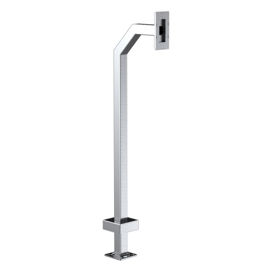 48" Stainless Steel Gooseneck Pedestal for 2NIP One Surface - 22PE1-2NIP-05-304