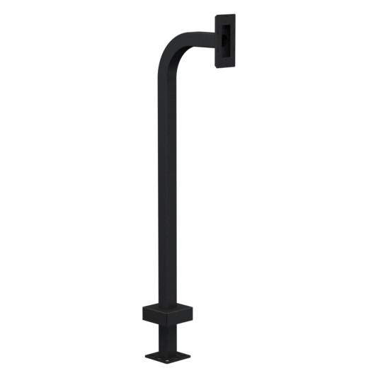 48" Steel Gooseneck Pedestal for 2NIP One Surface - 22PE1-2NIP-05-CRS